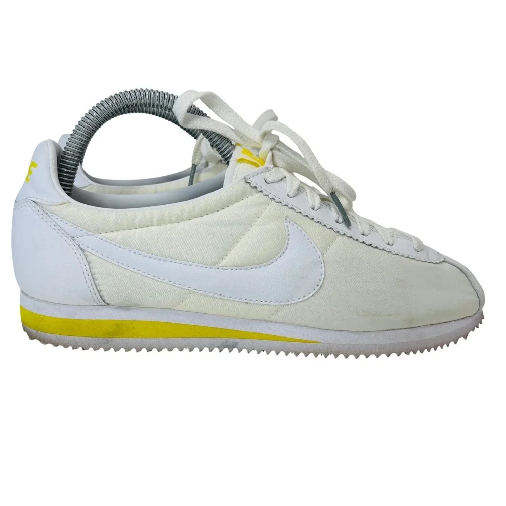 Nike Mens Shoes Size 9 Classic Cortez Nylon 2009 White Yellow‎ Retro 354698-111